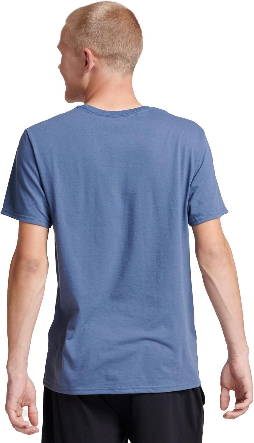 imageRussell Athletic Mens DriPower Short Sleeve Tees Moisture Wicking Odor Protection UPF 30 Sizes S4xVintage Blue