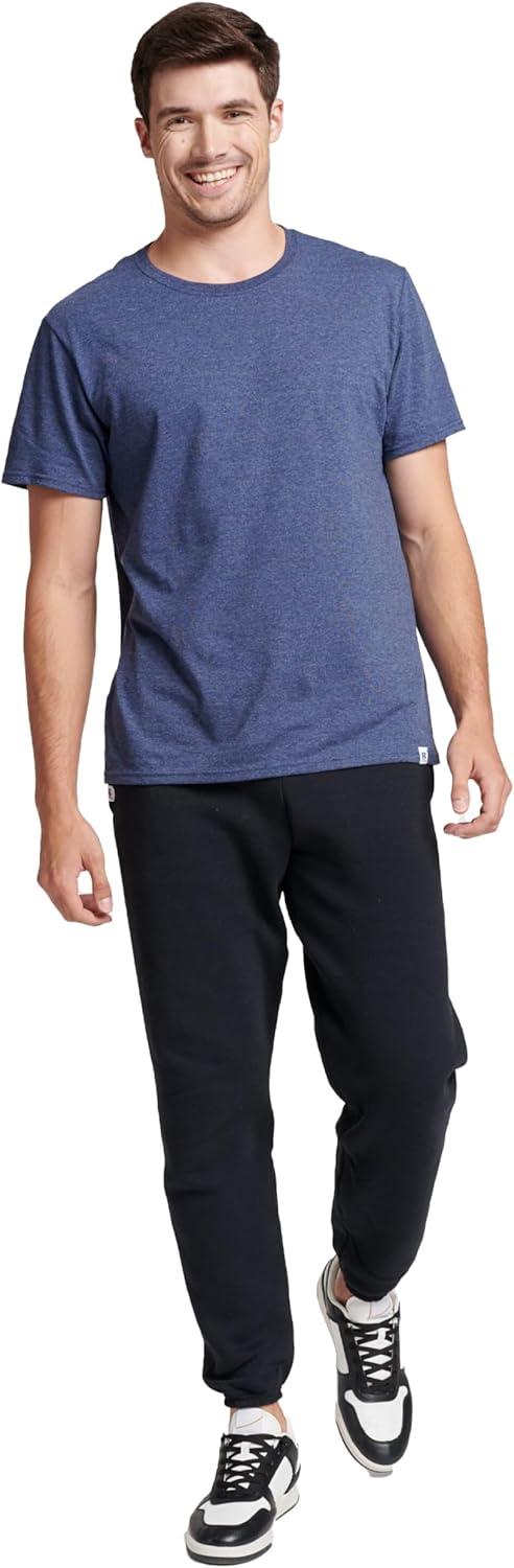 imageRussell Athletic Mens DriPower Short Sleeve Tees Moisture Wicking Odor Protection UPF 30 Sizes S4xVintage Heather Navy