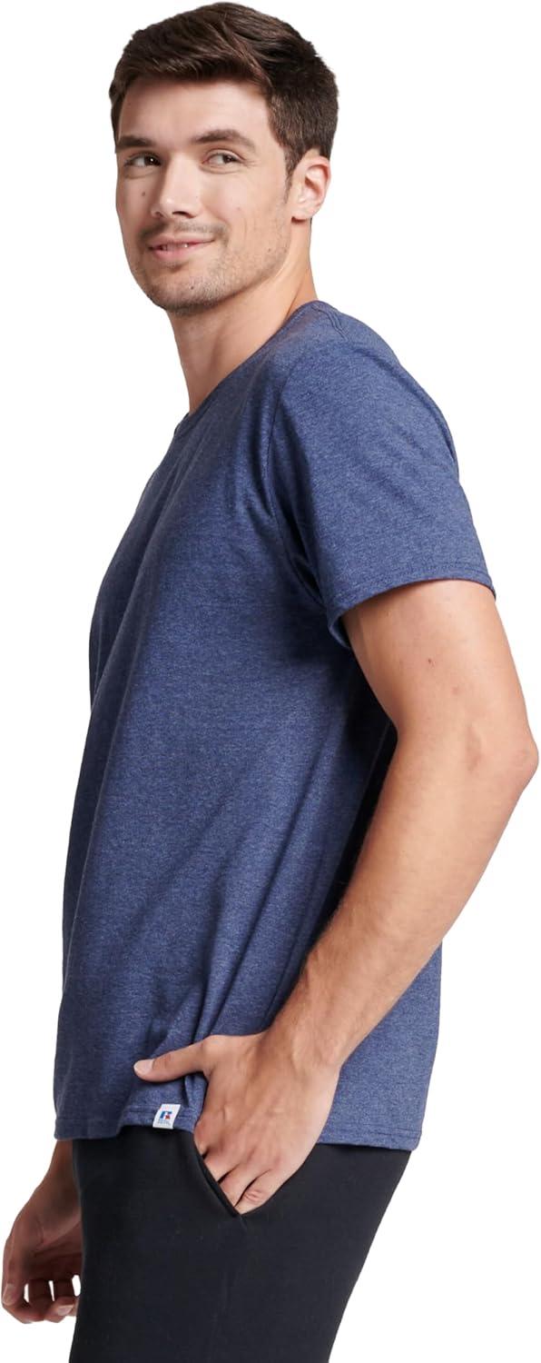 imageRussell Athletic Mens DriPower Short Sleeve Tees Moisture Wicking Odor Protection UPF 30 Sizes S4xVintage Heather Navy