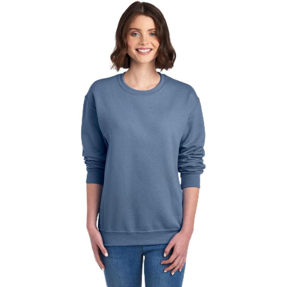 imageJerzees Mens NuBlend Fleece Hoodies ampamp Sweatshirts Cotton Blend Sizes S3XSweatshirt  Denim