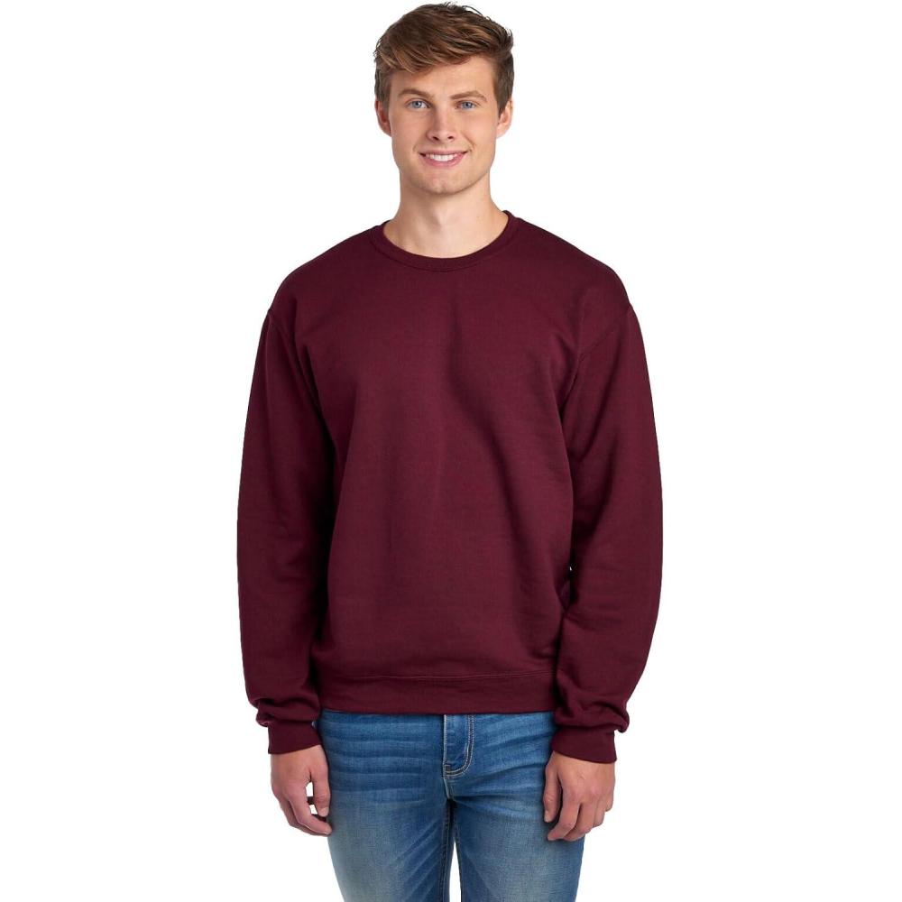 imageJerzees Mens NuBlend Fleece Hoodies ampamp Sweatshirts Cotton Blend Sizes S3XSweatshirt  Maroon