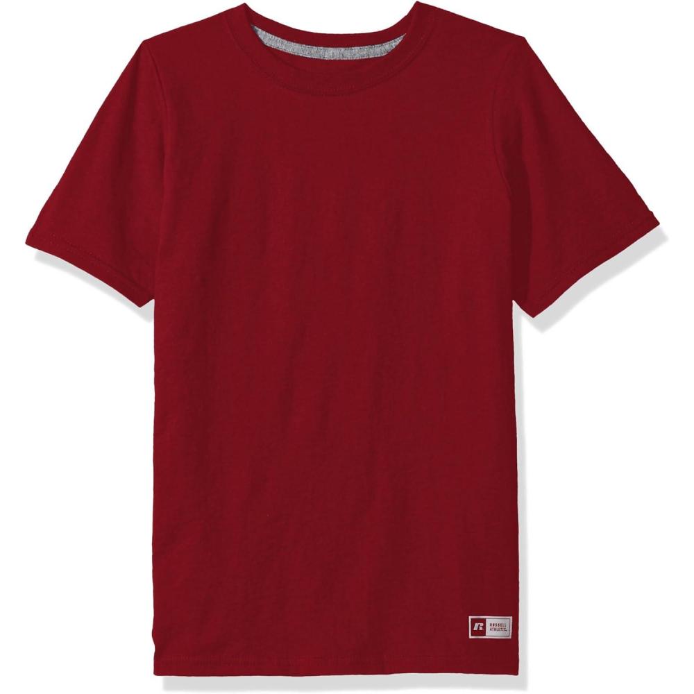 imageRussell Athletic Big Boys Cotton Performance Short Sleeve TShirtCardinal