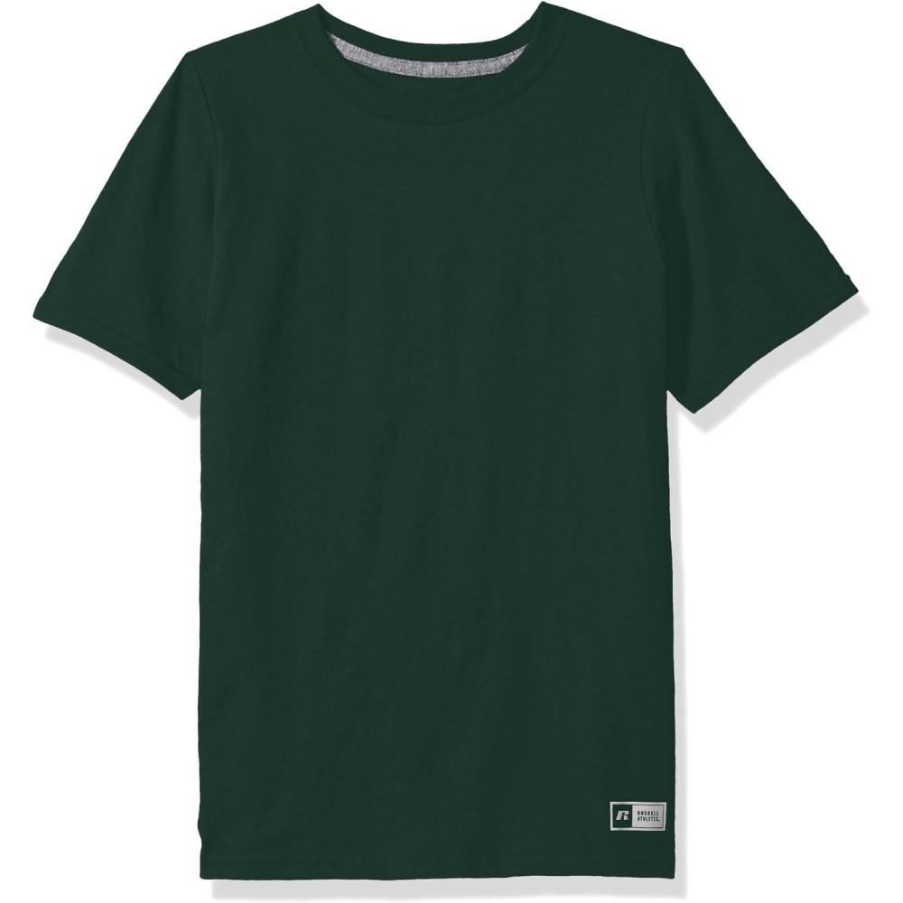 imageRussell Athletic Big Boys Cotton Performance Short Sleeve TShirtDark Green