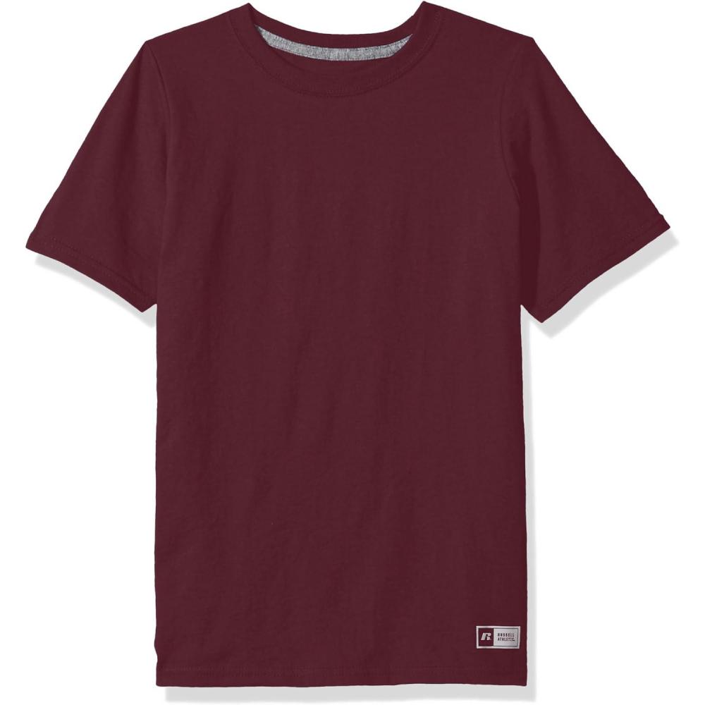 imageRussell Athletic Big Boys Cotton Performance Short Sleeve TShirtMaroon