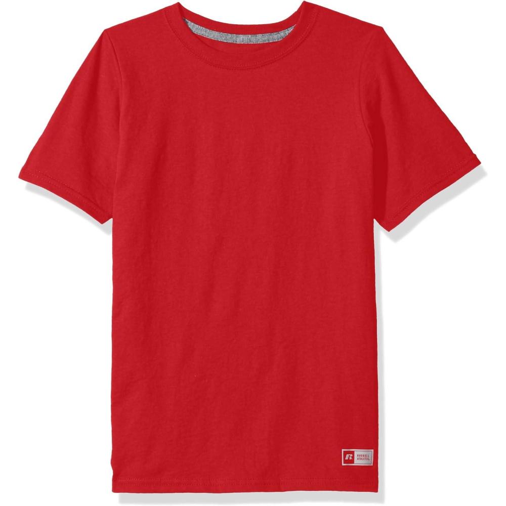imageRussell Athletic Big Boys Cotton Performance Short Sleeve TShirtTrue Red
