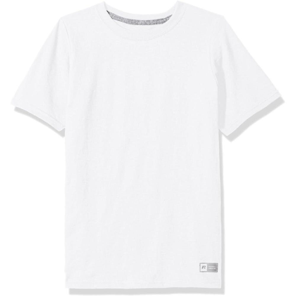 imageRussell Athletic Big Boys Cotton Performance Short Sleeve TShirtWhite