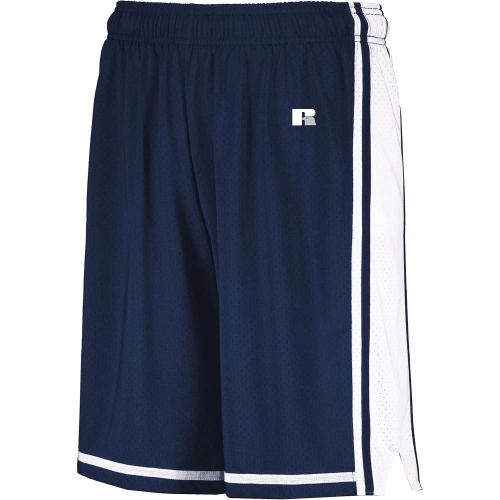 imageRussell Athletic Boys Youth Legacy Basketball ShortsNavyWhite