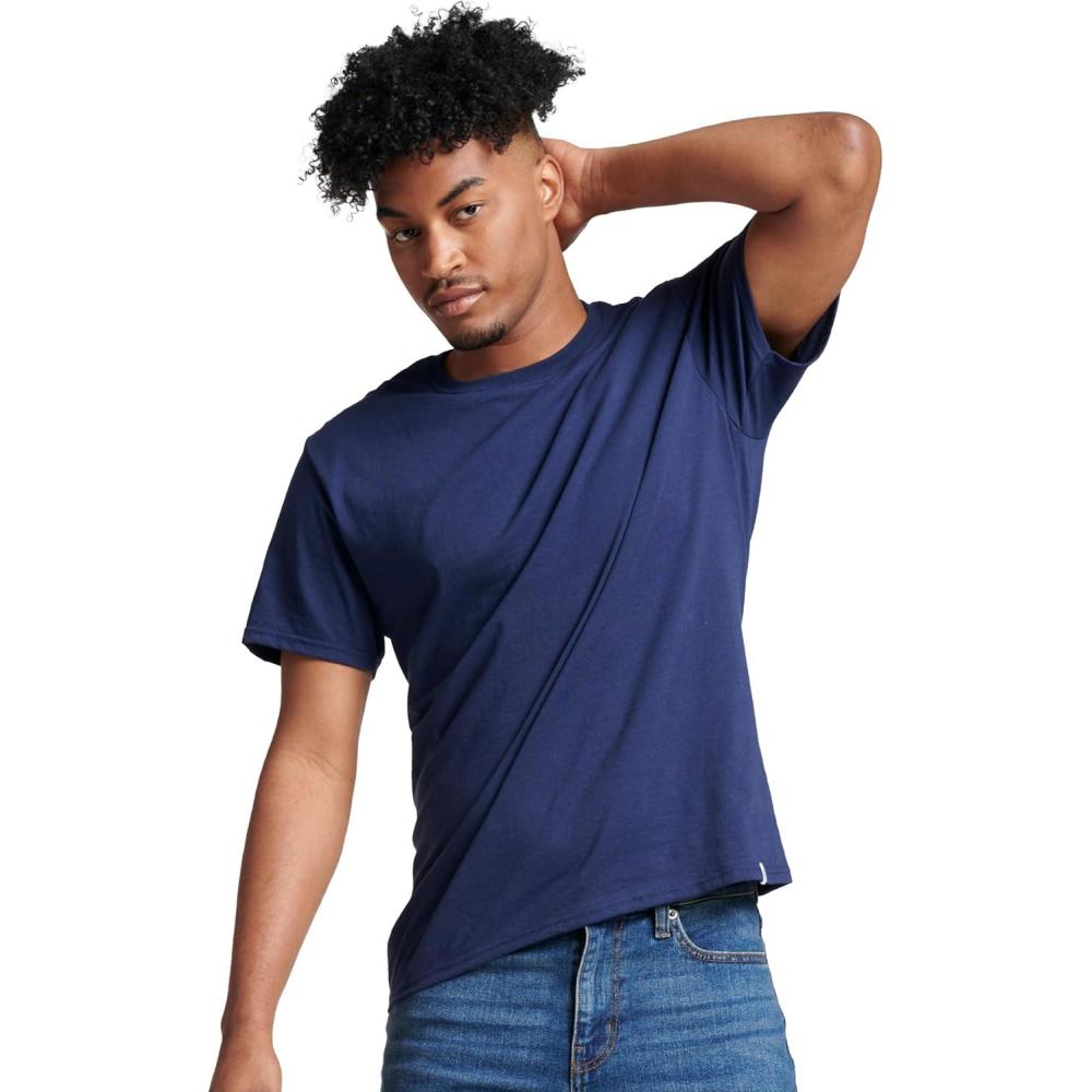 imageRussell Athletic Mens DriPower Short Sleeve Tees Moisture Wicking Odor Protection UPF 30 Sizes S4xNavy