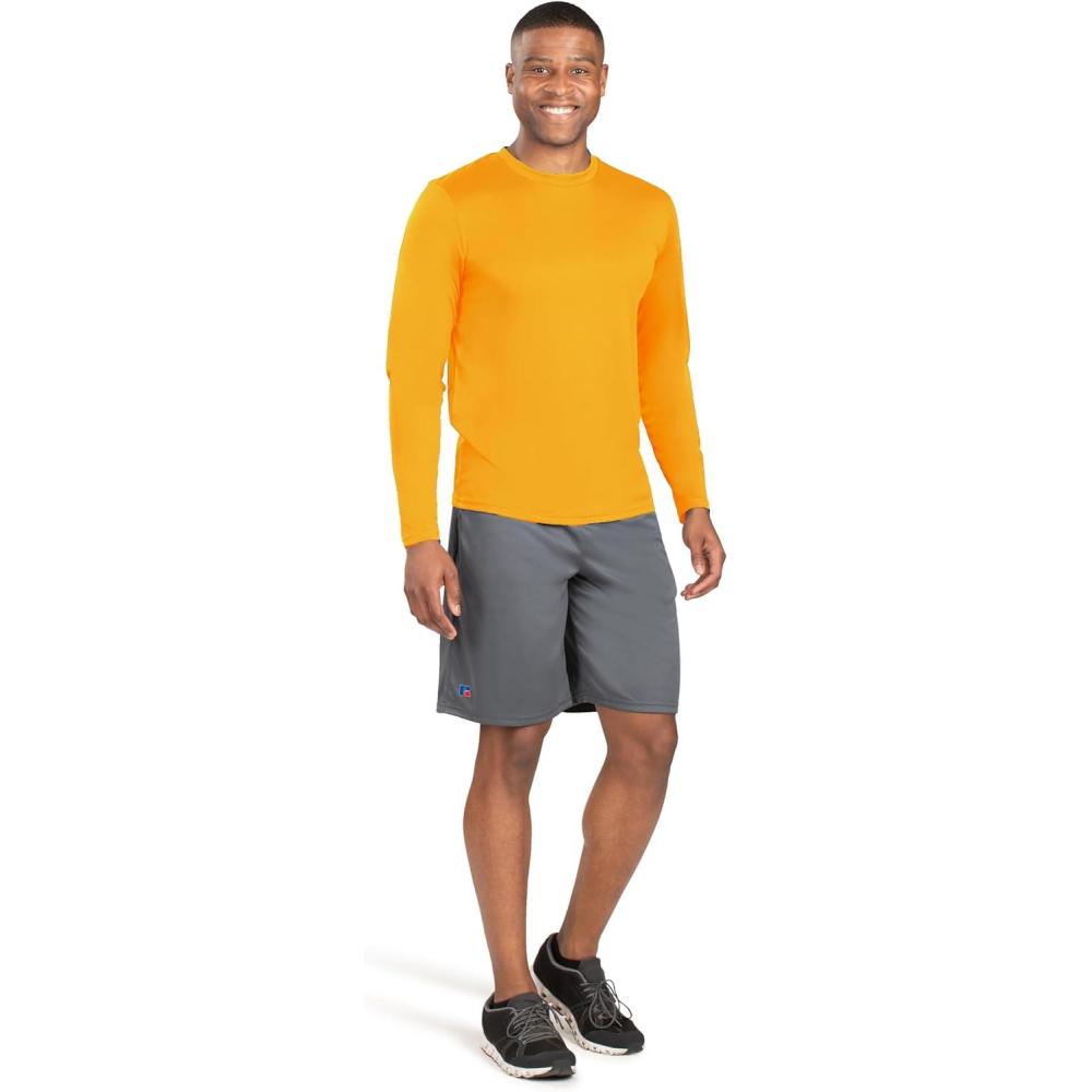 imageRussell Athletic Mens Long Sleeve Performance TeeGold
