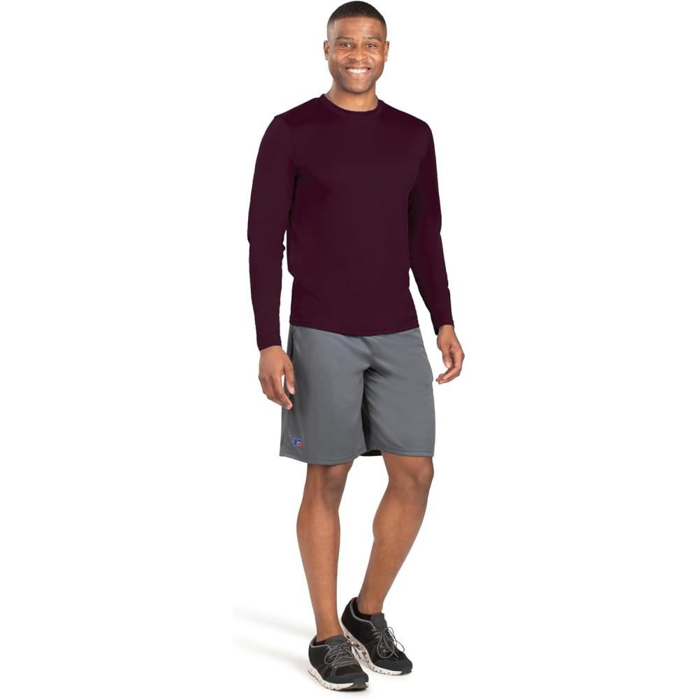 imageRussell Athletic Mens Long Sleeve Performance TeeMaroon