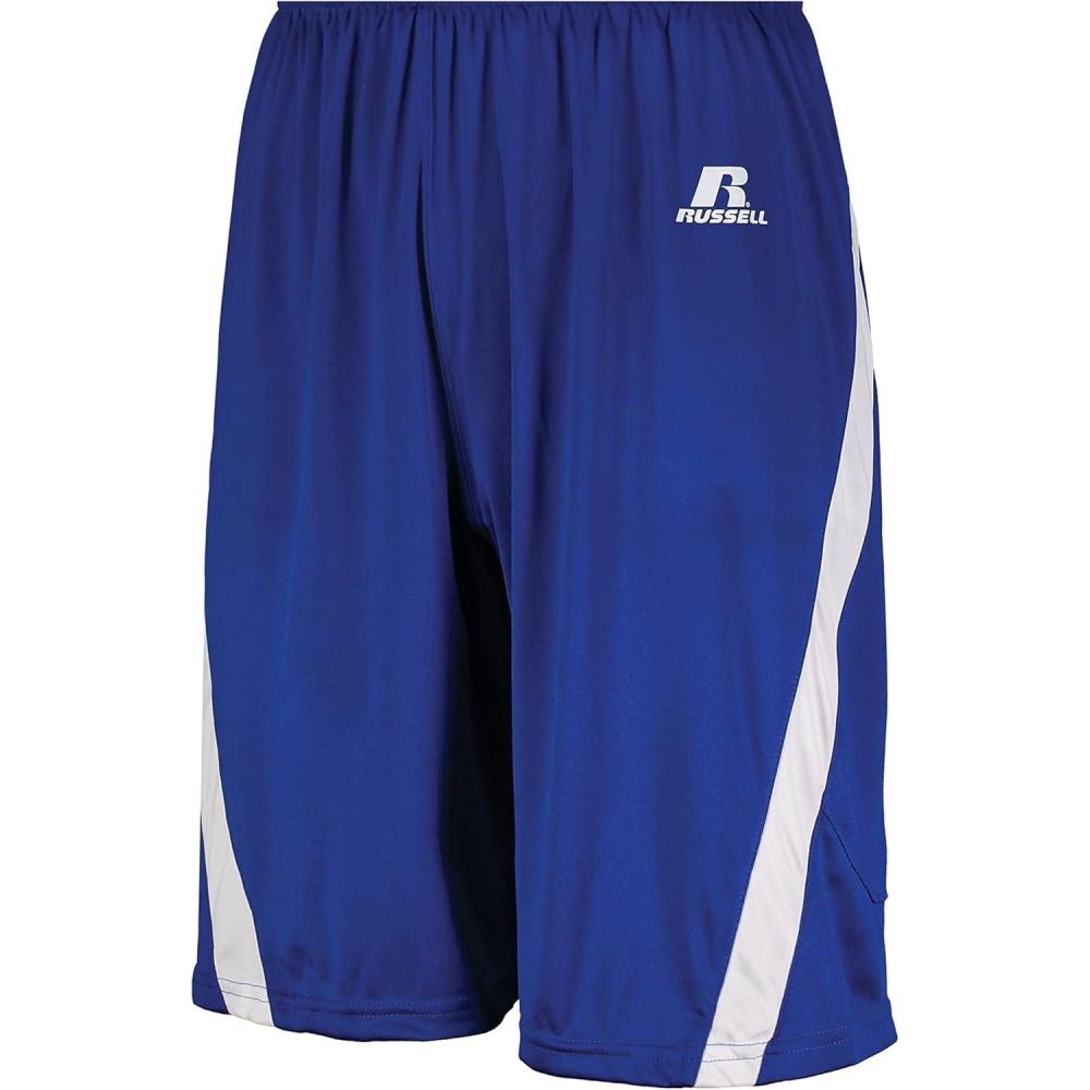 imageRussell Athletic UnisexAdult Athletic Cut Basketball ShortsRoyalWhite