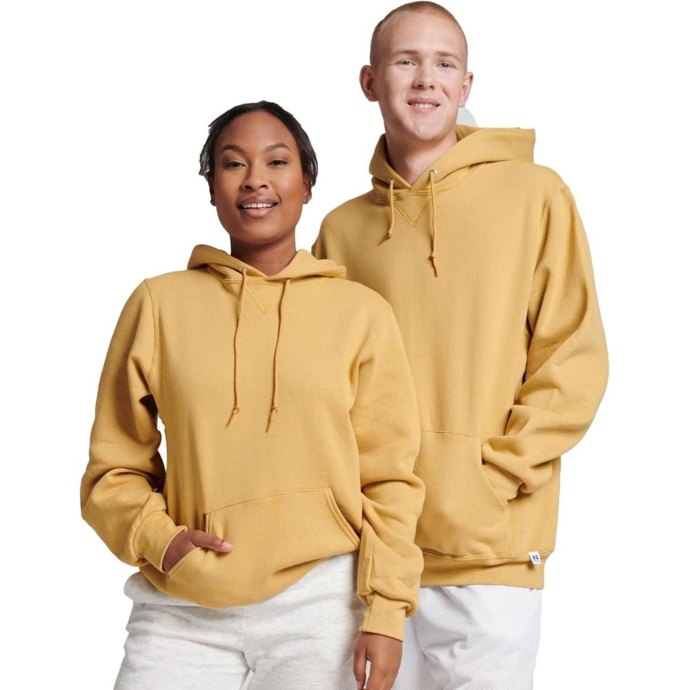 imageRussell Athletic mens Dripower Fleece Hoodies Moisture Wicking Cotton Blend Relaxed Fit Sizes S4xAlmond Pullover
