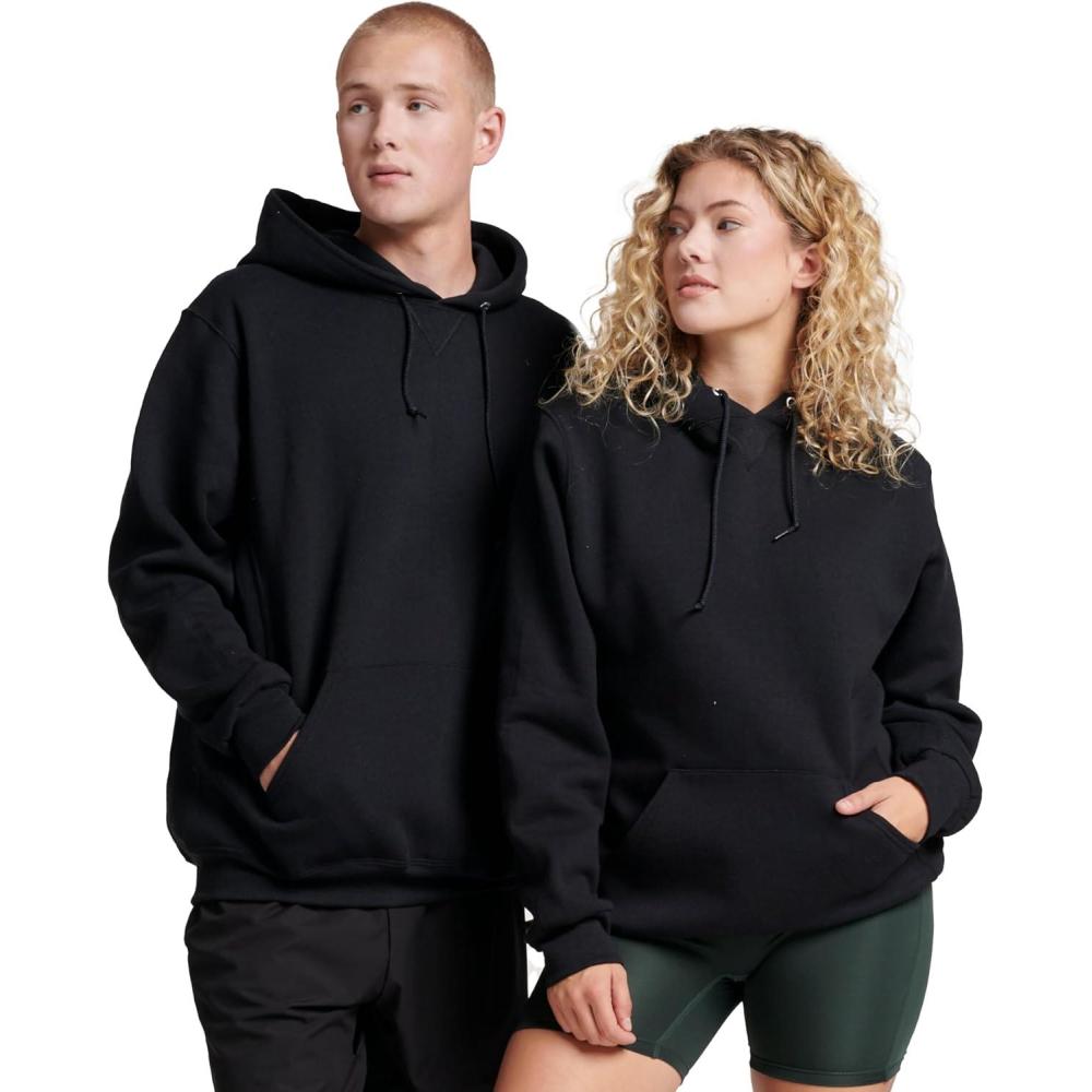 imageRussell Athletic mens Dripower Fleece Hoodies Moisture Wicking Cotton Blend Relaxed Fit Sizes S4xBlack Pullover