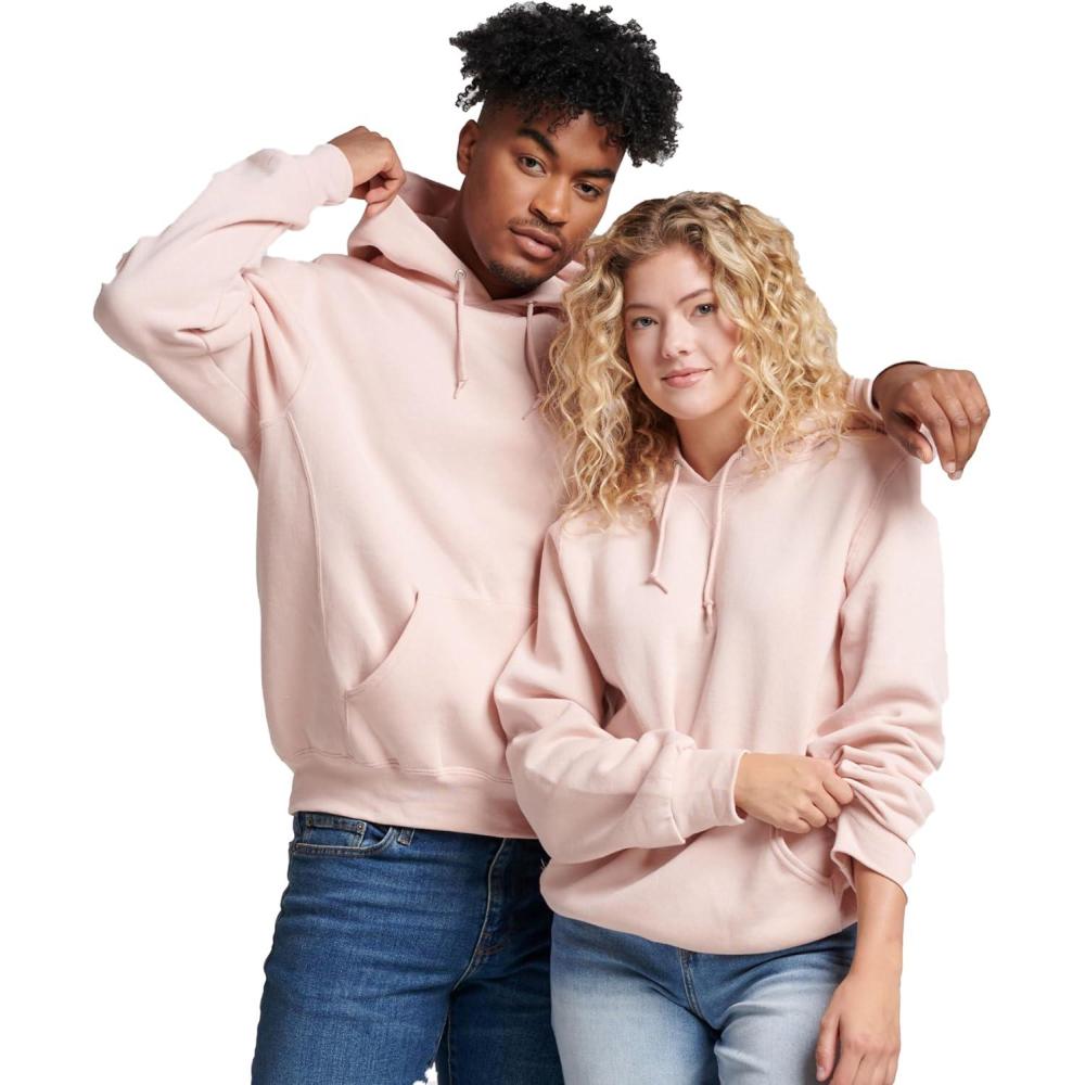 imageRussell Athletic mens Dripower Fleece Hoodies Moisture Wicking Cotton Blend Relaxed Fit Sizes S4xBlush Pink Pullover