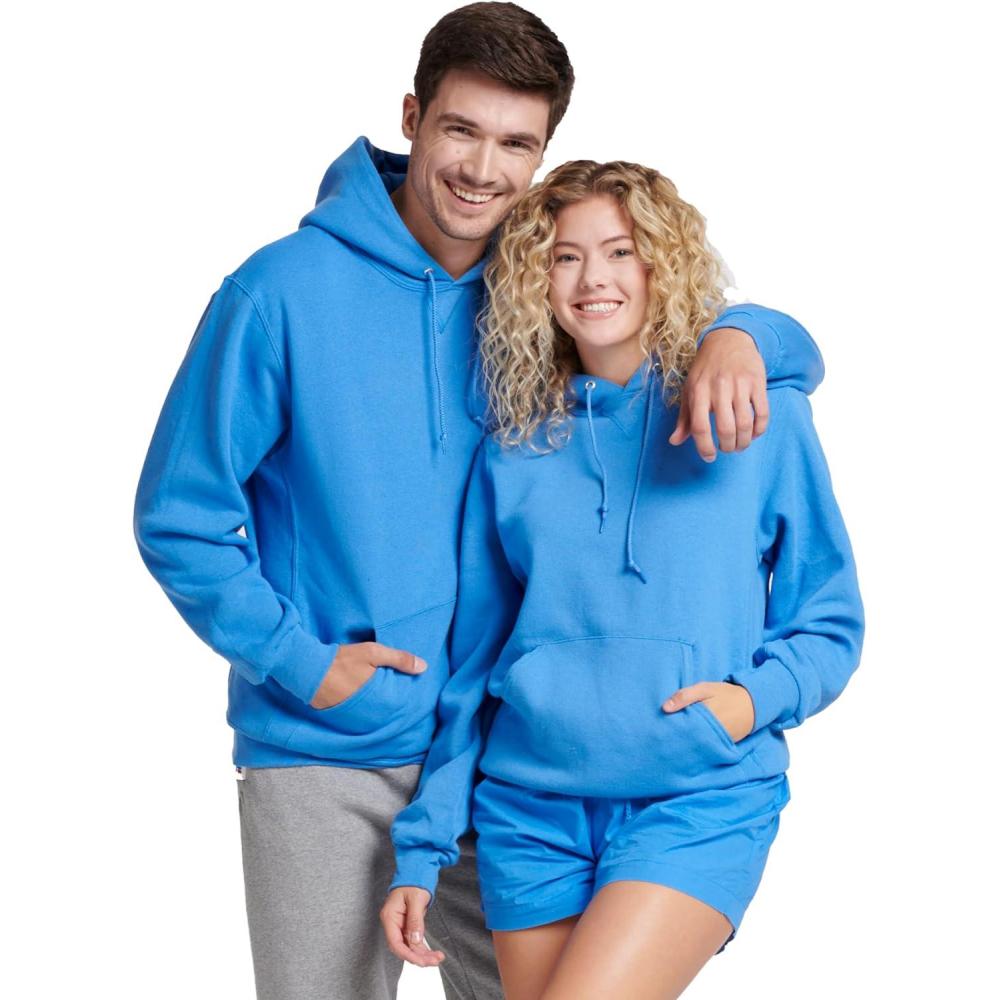 imageRussell Athletic mens Dripower Fleece Hoodies Moisture Wicking Cotton Blend Relaxed Fit Sizes S4xCollegiate Blue Pullover