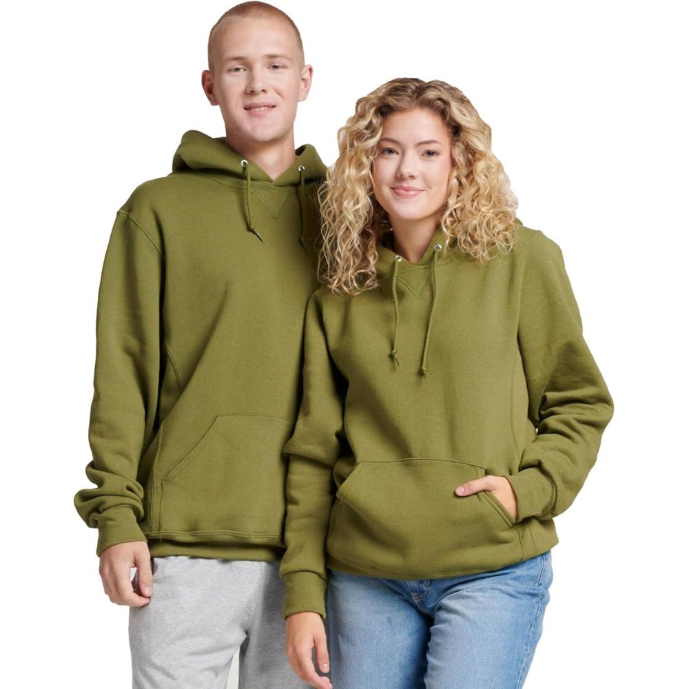 imageRussell Athletic mens Dripower Fleece Hoodies Moisture Wicking Cotton Blend Relaxed Fit Sizes S4xGreen Moss Pullover