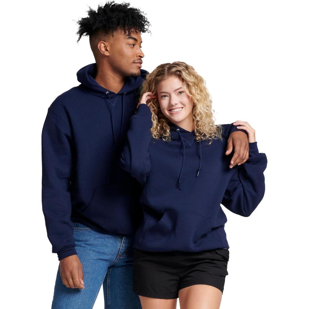 imageRussell Athletic mens Dripower Fleece Hoodies Moisture Wicking Cotton Blend Relaxed Fit Sizes S4xNavy Pullover