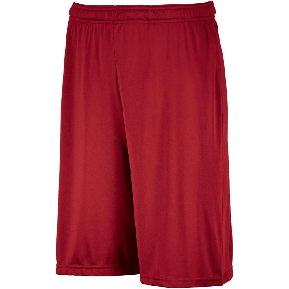 imageRussell Athletics Mens Dri Power Essential Performance Shorts with Pocket  Workout and Gym Active WearTrue Red