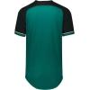 Russell Athletic Men’s Classic V-Neck Baseball Jersey: Vintage Appeal, with Dri-Power Moisture-Wicking(Aqua/Black/White)