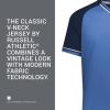 Russell Athletic Men’s Classic V-Neck Baseball Jersey: Vintage Appeal, with Dri-Power Moisture-Wicking(Columbia Blue/Navy/White)