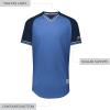 Russell Athletic Men’s Classic V-Neck Baseball Jersey: Vintage Appeal, with Dri-Power Moisture-Wicking(Columbia Blue/Navy/White)