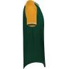Russell Athletic Men’s Classic V-Neck Baseball Jersey: Vintage Appeal, with Dri-Power Moisture-Wicking(Dark Green/Gold/White)