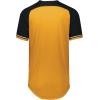 Russell Athletic Men’s Classic V-Neck Baseball Jersey: Vintage Appeal, with Dri-Power Moisture-Wicking(Gold/Black/White)
