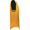 Russell Athletic Men’s Classic V-Neck Baseball Jersey: Vintage Appeal, with Dri-Power Moisture-Wicking(Gold/Black/White)