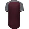 Russell Athletic Men’s Classic V-Neck Baseball Jersey: Vintage Appeal, with Dri-Power Moisture-Wicking(Maroon/Steel/White)