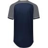Russell Athletic Men’s Classic V-Neck Baseball Jersey: Vintage Appeal, with Dri-Power Moisture-Wicking(Navy/Steel/White)