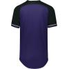 Russell Athletic Men’s Classic V-Neck Baseball Jersey: Vintage Appeal, with Dri-Power Moisture-Wicking(Purple/Black/White)