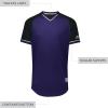 Russell Athletic Men’s Classic V-Neck Baseball Jersey: Vintage Appeal, with Dri-Power Moisture-Wicking(Purple/Black/White)