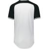 Russell Athletic Men’s Classic V-Neck Baseball Jersey: Vintage Appeal, with Dri-Power Moisture-Wicking(White/Black/White)