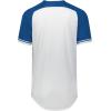 Russell Athletic Men’s Classic V-Neck Baseball Jersey: Vintage Appeal, with Dri-Power Moisture-Wicking(White/Royal/White)