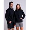 Russell Athletic Men’s Dri Power Fleece Quarter Zip, Moisture Wicking, Cotton Blend, Relaxed Fit, Sizes S-4x(Black)