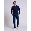 Russell Athletic Men’s Dri Power Fleece Quarter Zip, Moisture Wicking, Cotton Blend, Relaxed Fit, Sizes S-4x(Navy)