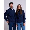 Russell Athletic Men’s Dri Power Fleece Quarter Zip, Moisture Wicking, Cotton Blend, Relaxed Fit, Sizes S-4x(Navy)