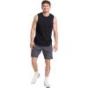 Russell Athletic Men’s Dri-Power Cotton Blend Sleeveless Muscle Shirts, Moisture Wicking Odor Protection UPF 30+, Sizes S-4X(Black)
