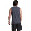 Russell Athletic Men’s Dri-Power Cotton Blend Sleeveless Muscle Shirts, Moisture Wicking Odor Protection UPF 30+, Sizes S-4X(Black Heather)