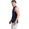 Russell Athletic Men’s Dri-Power Cotton Blend Sleeveless Muscle Shirts, Moisture Wicking Odor Protection UPF 30+, Sizes S-4X(Navy)
