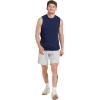Russell Athletic Men’s Dri-Power Cotton Blend Sleeveless Muscle Shirts, Moisture Wicking Odor Protection UPF 30+, Sizes S-4X(Navy)