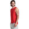 Russell Athletic Men’s Dri-Power Cotton Blend Sleeveless Muscle Shirts, Moisture Wicking Odor Protection UPF 30+, Sizes S-4X(True Red)