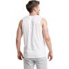 Russell Athletic Men’s Dri-Power Cotton Blend Sleeveless Muscle Shirts, Moisture Wicking Odor Protection UPF 30+, Sizes S-4X(White)