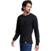 Russell Athletic Men’s Dri-Power Long Sleeve Tees, Moisture Wicking, Odor Protection, UPF 30+(Black)