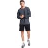Russell Athletic Men’s Dri-Power Long Sleeve Tees, Moisture Wicking, Odor Protection, UPF 30+(Black Heather)