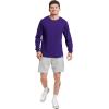 Russell Athletic Men’s Dri-Power Long Sleeve Tees, Moisture Wicking, Odor Protection, UPF 30+(Purple)