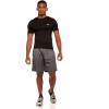 Russell Athletic Mens Fitted Compression Crew Neck Short Sleeve T Shirt, Gym Training Top(Black)
