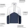 Russell Athletic Men’s Legend Hooded Pullover Jacket(White/Navy)
