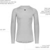 Russell Athletic Men’s Long Sleeve Compression Tee(Grid Iron Silver)