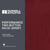 Russell Athletic Mens Men’s 2-Button Baseball Jersey – Short Sleeve Moisture-Wicking Dri-Power Performance Shirt(Cardinal)